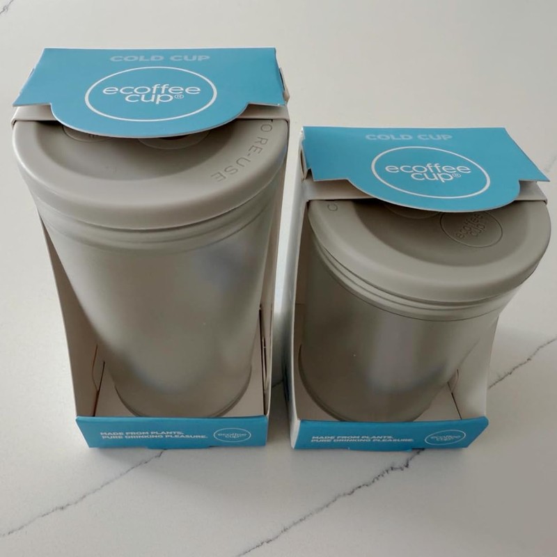 Ecoffee Cup Frio Reusable Cold Drink Cup with Straw –