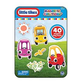 Little Tikes - Magnetic Creations Tin - Dress Up Play Set - Includes 2 Sheets of Mix & Match Dress Up Magnets with Storage Tin. Great Travel Activity for Kids and Toddlers!