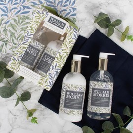 Hand Care Set (Hand Cream & Hand Wash - Fresh Linen) - William Morris' Willow Bough Design