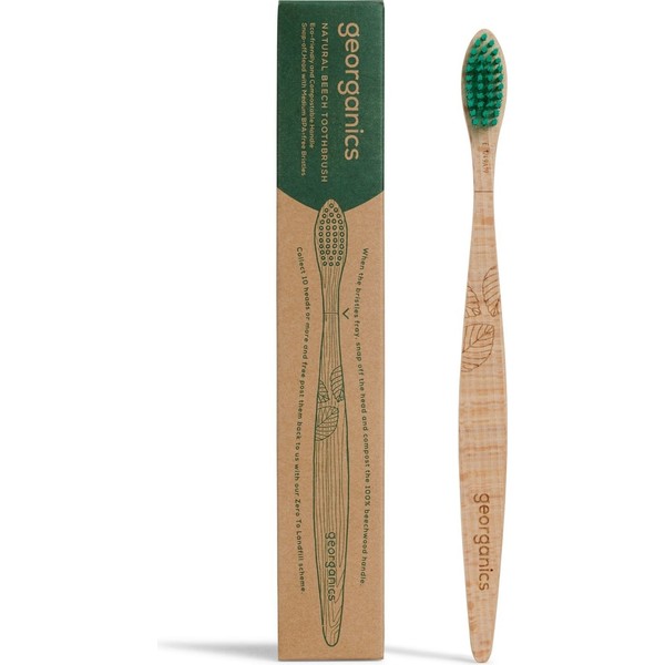 Georganics Beechwood Toothbrush, 1 Pc