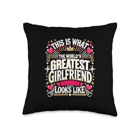 World's Greatest Girlfriend National Girlfriend Day Best GF Throw Pillow