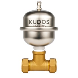 Kudos-Trading 15mm Shock Arrestor Water Hammer Arrestor for Washing Machines – Brass Compression Fit Valve, Noise Reducer, Protects Plumbing System, Easy Installation.