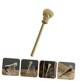 Minkissy Multipurpose Loofah Sponge Teapot Brush for Easy Cleaning of Tea Cups Beige Kung Fu Tea Lovers Natural Material Simple Design Kitchen Essential