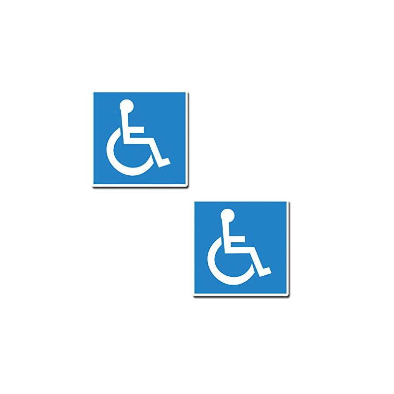 2 x Disabled Blue Mobility Badge Car Bus Sticker Campervan