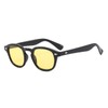 LJCZKA Classic Small Transparent Round Sunglasses Men Women Vintage Square