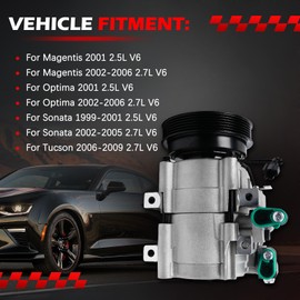 Autodevil 58185 AC Compressor Fit for Sonata 1999-2001 & Sonata 2002-2005, for Magentis 2001 2.5L & Magentis 2002-2006 2.7L, for Optima 2001 & Optima 02-06