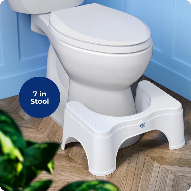 Squatty Potty Original Toilet Stool 2.0 Base 7", White, 1