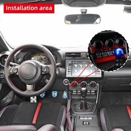 BETTERHUMZ Carbon Fiber Center Console Decor Sticker Compatible with Toyota GR86 for Subaru BRZ 2021-2024 CD Control Panel Cover Trim Car Interior Accessories