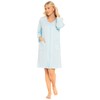 Ladies Super Soft Waffle Jersey Zip Front Dressing Gown, mint