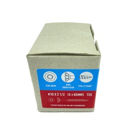 #10 x 2 1/2 Inch Stainless Steel Deck Screws 100 Pieces | T25 Star Torx Drive Stainless Steel Wood Screws | High Corrosion Resistance | Driver Included | Allen's Trading Co. Eagle Claw Fasteners