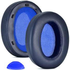 WH XB910N Ersatz-Ohrpolster, kompatibel mit Sony WH-XB910 XB910N Extra Bass Noise Cancelling Kopfhörer (nicht passend für WH-H910N Modell) Ohrpolster mit weichem Protein-Leder (blau)