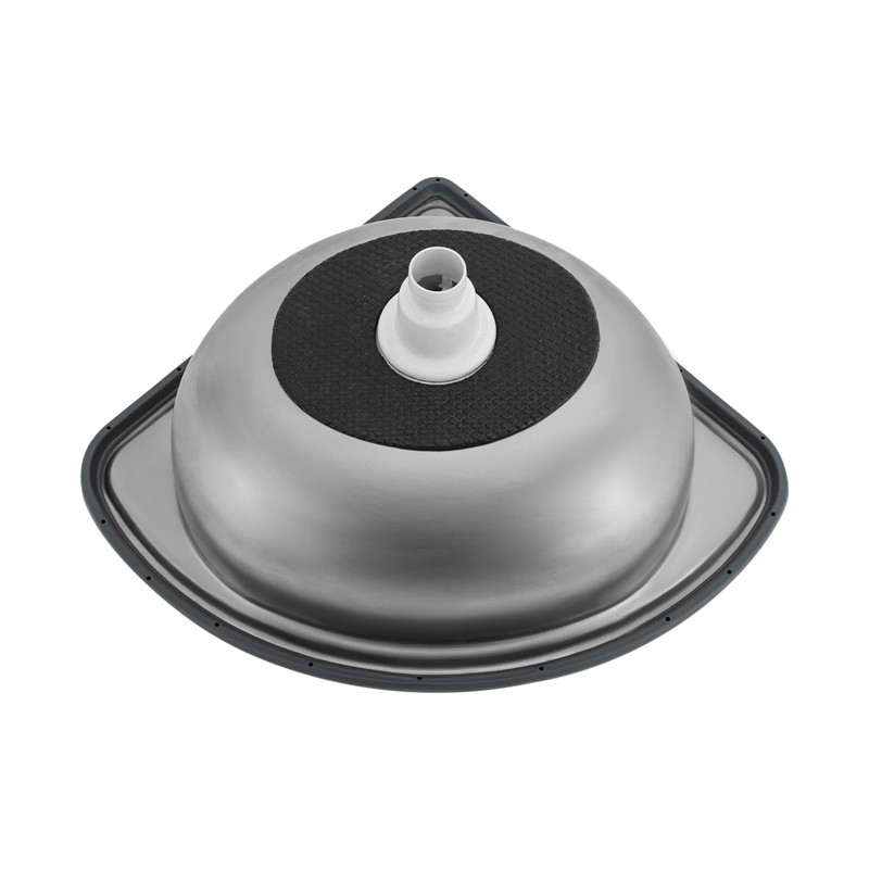 WUSILILU Corner Basin Sink, Countertop Mounted Stainless Steel Single Bowl