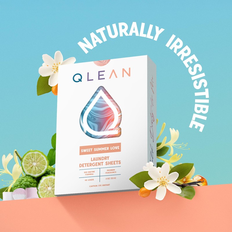 QLEAN Laundry Detergent Sheets – Travel-Friendly, HE & Standard Washer