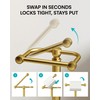 Brushed Gold Toilet Paper Holder Stand Freestanding, Weighted Base, 22