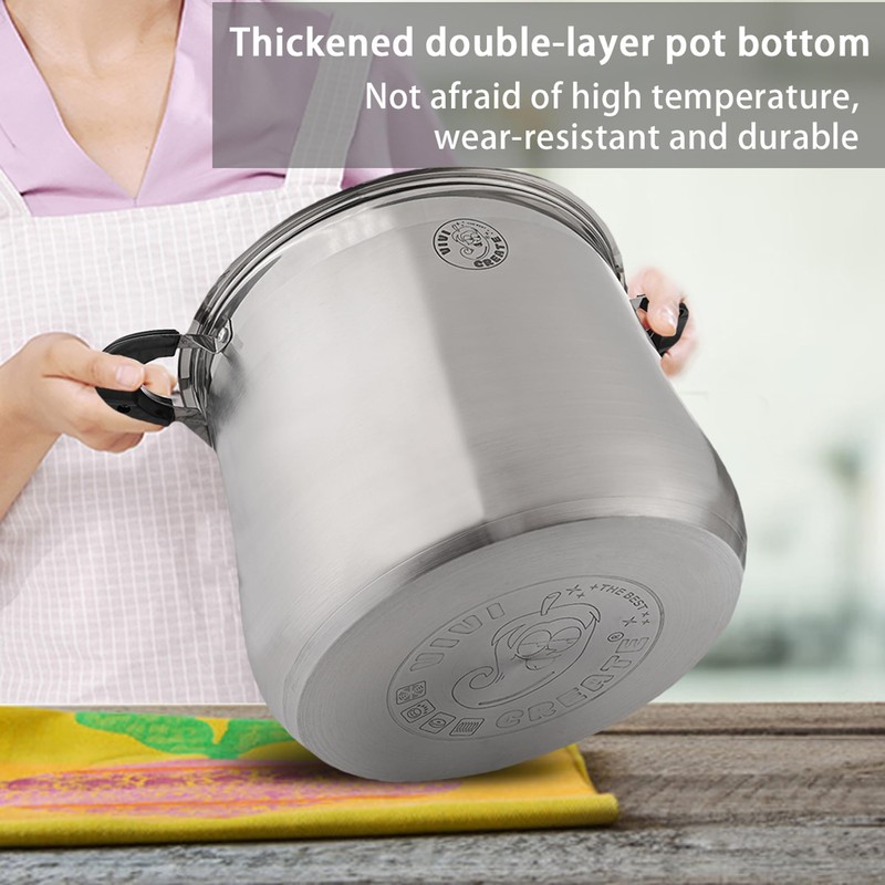 Vivicreate Stainless Steel Stock Pot, 27.5 Quart, 11.4 x 13.4
