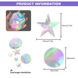 Star Garland Circle Dot Bunting 52 Feet Stars Circle Dot Hanging Paper Garlands Streamers Colorful Bunting Banner for Party Decorations