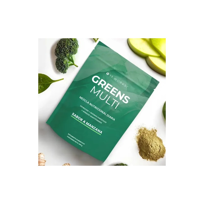 ItWorks! | Greens Multi | Manzana, Espirulina, Enzimas | 240gr