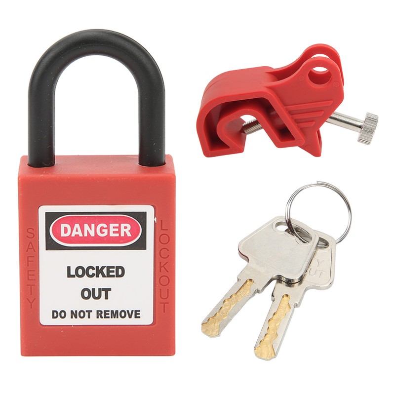 Circuit Breaker Lockout Device Brass 25mm Shackle Nylon Padlock for