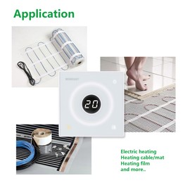 Wengart Room Thermostat for Electric Underfloor Heating Systems WG502, AC230V Max16A with 3 m Sensor