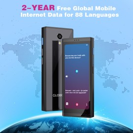 Globotok Language Translator Device,Portable Instant Voice Translator for 65 Languages No WiFi Needed,Support 11 Offline Languages and Photo Translation,2 Years Free Global Mobile Data for Travel