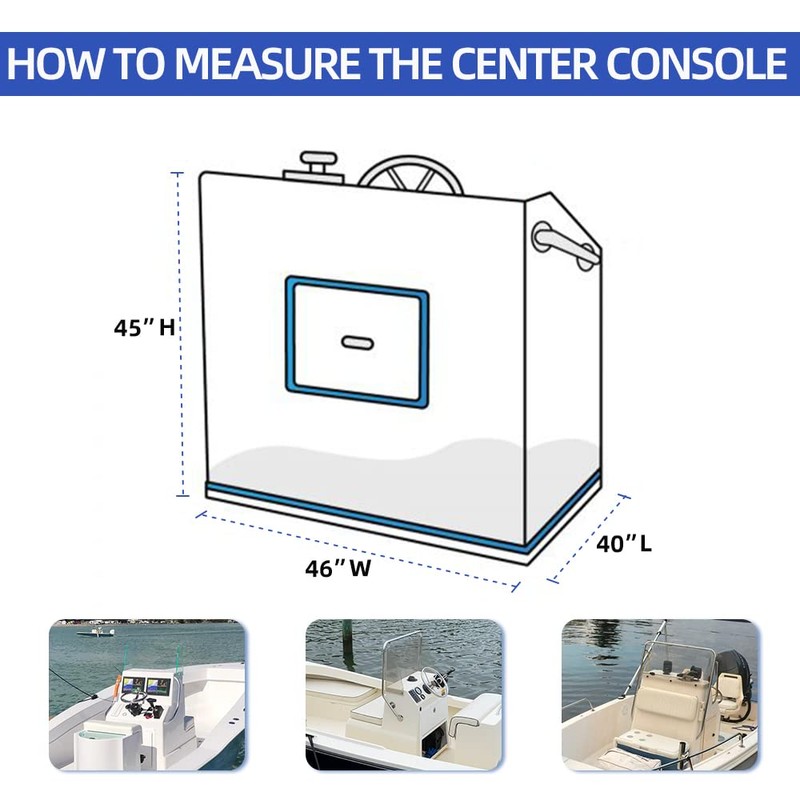 600D Fade and Tear Resistant Boat Center Console Cover,Heavy-Duty Waterproof