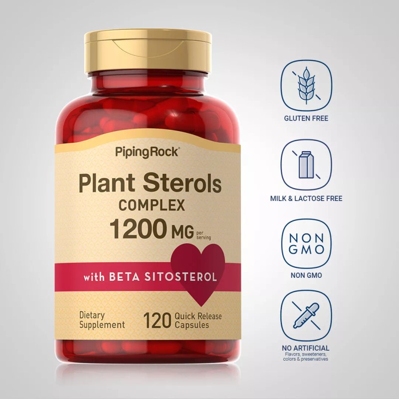 Piping Rock Plant Sterols | 1200mg | 120 Capsules |