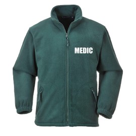 MEDIC Portwest Premium Green Fleece - Workwear, Medical, Medic, Jacket, Your Text Here, large
