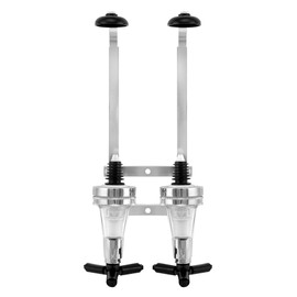 QWORK® Double Head Dispenser Wall Mounted Bottle Holder Aluminum Alloy Bar Party