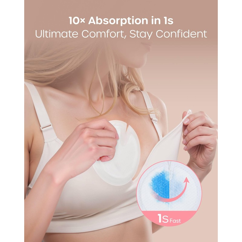 Nuliie Super Absorbent & Featherlight Disposable Nursing Pads 100 Count,