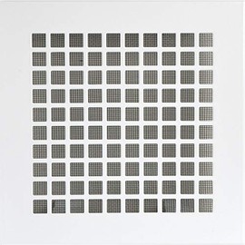 Ventilation Grille Square with Clamping Spring 200 x 200 mm Steel White