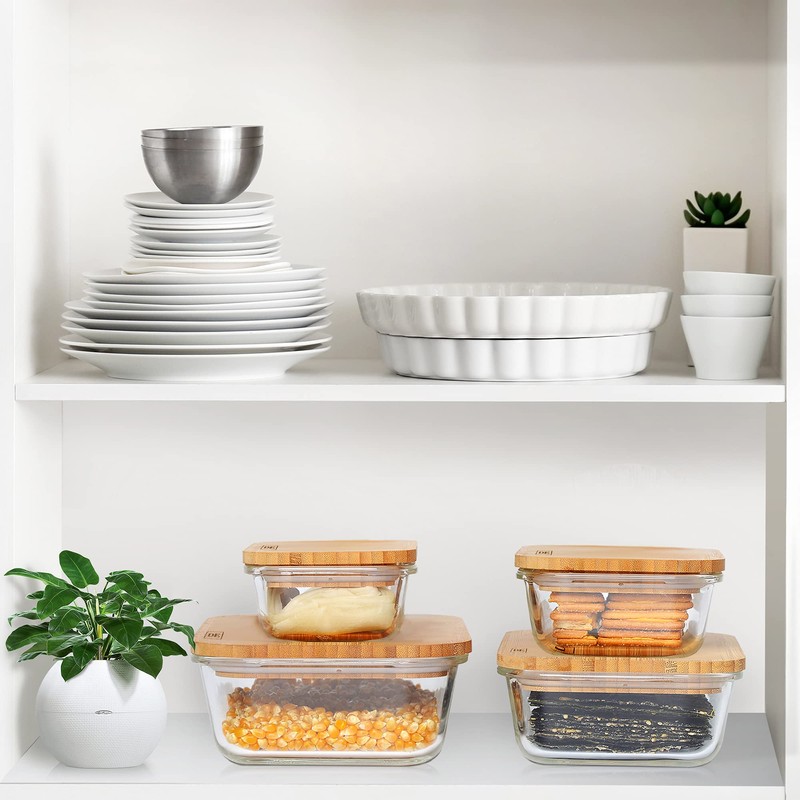 DE Glass Food Storage Containers with Bamboo Lids – 4