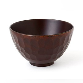 Kishu Lacquerware WR-455752 Kakuda Seibei Shoten Bowl, Bokoboko Bowl, S, Wooden, Nano Coat, Dishwasher Safe, Dark Brown