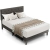 COSTWAY Full Size Modern Upholstered Platform Bed Frame Bedroom With