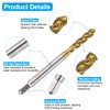 sourcing map Tap and Drill Bit Set, 4pcs M4 x
