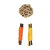 9Pcs Wooden Hamster Toys Arch Bridge Wooden Piece String Apple
