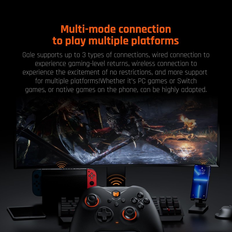 BIGBIG WON Wireless Gaming Controllers, Gale PC Controllers Motion Aiming,