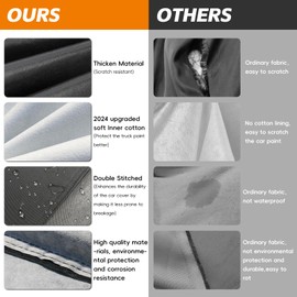 7 Layers GUNHYI Truck Cover Waterproof All Weater, Pickup Truck Cover Fit Most Regular Cab Short Box for Ford F100/F150, Chevy C10/S10, Ram 150 250, Tacoma etc. (Length up to 210 inch)