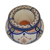 Ceramic Ashtrays Smokeless Exquisite Large Glazed White & Blue