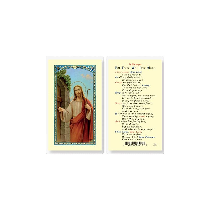 A Prayer for Those Who Live Alone Laminated Holy Cards,