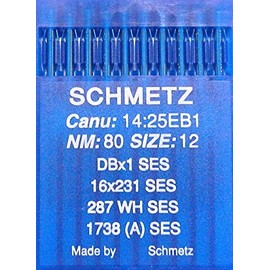 SCHMETZ 10 Round Piston Industrial Sewing Machine Needles System 287 / WH SES 1738 (A) Thickness 80