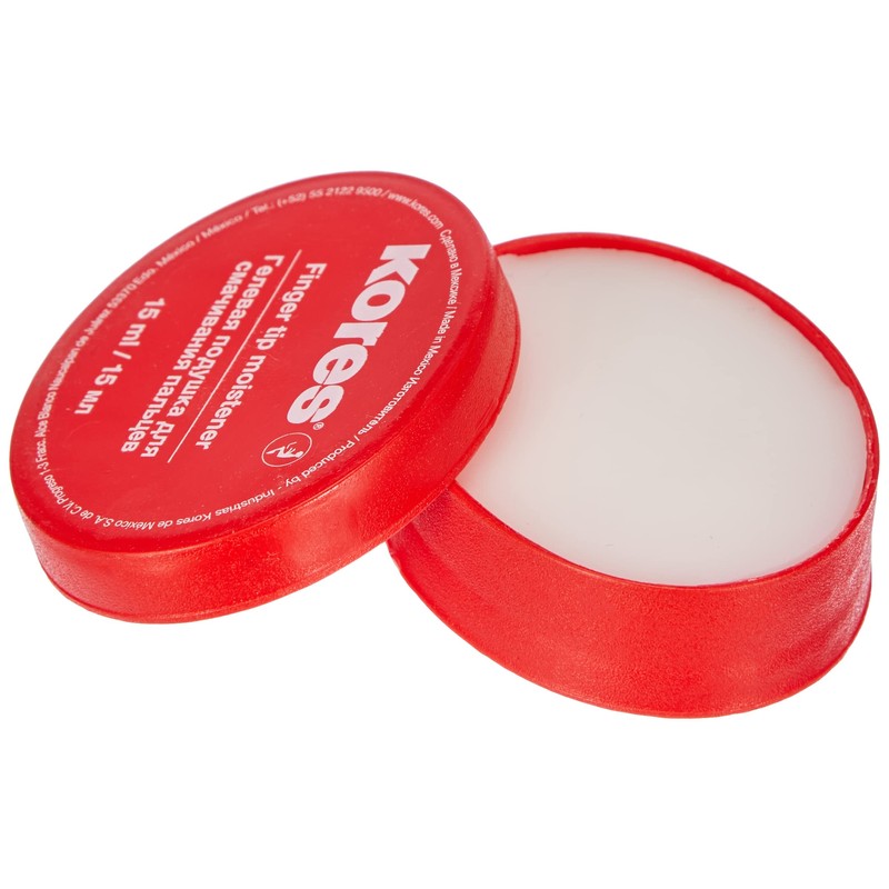 Kores C32616 finger moistener, 15 ml, round can, odorless