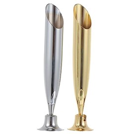 2 Pieces Pen Holder Pen Stand Metal Pen Display Stand Metal Insertion Pen Holder Dip Pen Holder Desktop Pen Base Pencil Holder Stand Single Pencil Stand(Silver and Golden, L)