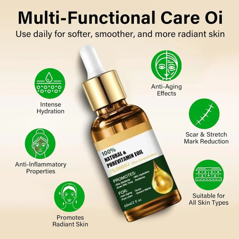 2pcs Aceite De Vitamina E Oil Para Cicatrices Y Cara
