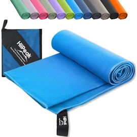 HiiPeak Microfibre Towel Compact Camping Beach Towel - Quick Dry Lightweight Absorbent Sports Gym Towel Swimming Hiking Drying Towel for Men,Women (Light Blue-1pack, 200cm x 100cm)