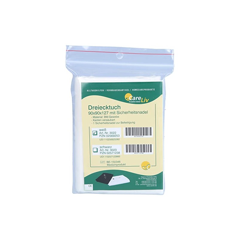 Triangular Towel BW 90 x 90 x 127 cm White