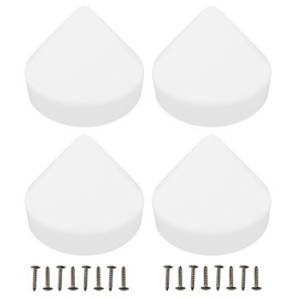 JSP Manufacturing 4 Pack Cone Marine Dock Piling Caps, Dock Pylon Cover Caps for Marine Boat Docks, Floating Docks, Piers, (White, 9 inch)