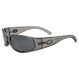 Black Flys Micro Fly 2 Wraparound (Crystal Gray w/Smoke Polarized Lens)