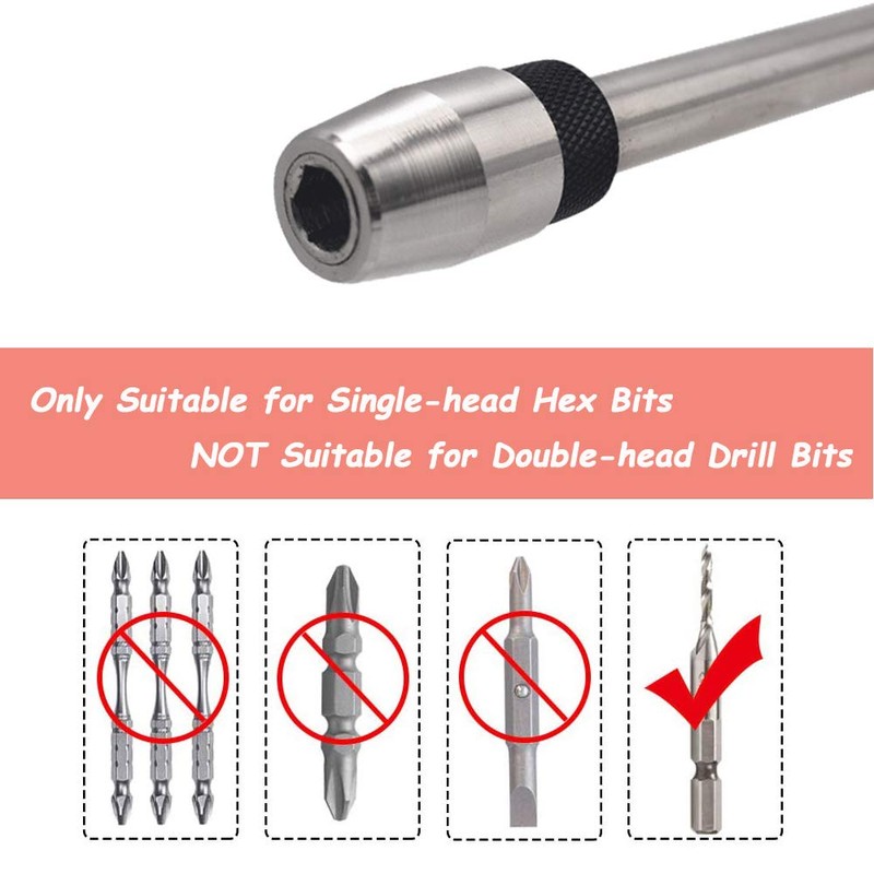 Mesee 12 Inch Extra Long Magnetic Bit Holder, 1/4 Inch
