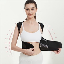 HPONEZJ Back Posture Correction Adjustable Back Support Belt Children Adults Back Support Straightener Breathable Back Stabiliser Extra Thin Back Strap Posture Trainer for Back Shoulder M