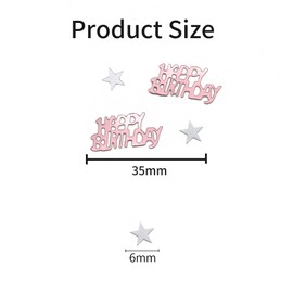 30g Happy Birthday Confetti, Rose Gold Birthday Confetti Party Decorations Table Decor Cards Sprinkles, Silver Star Confetti for Girls Woman Kids Birthday Party Table Decoration